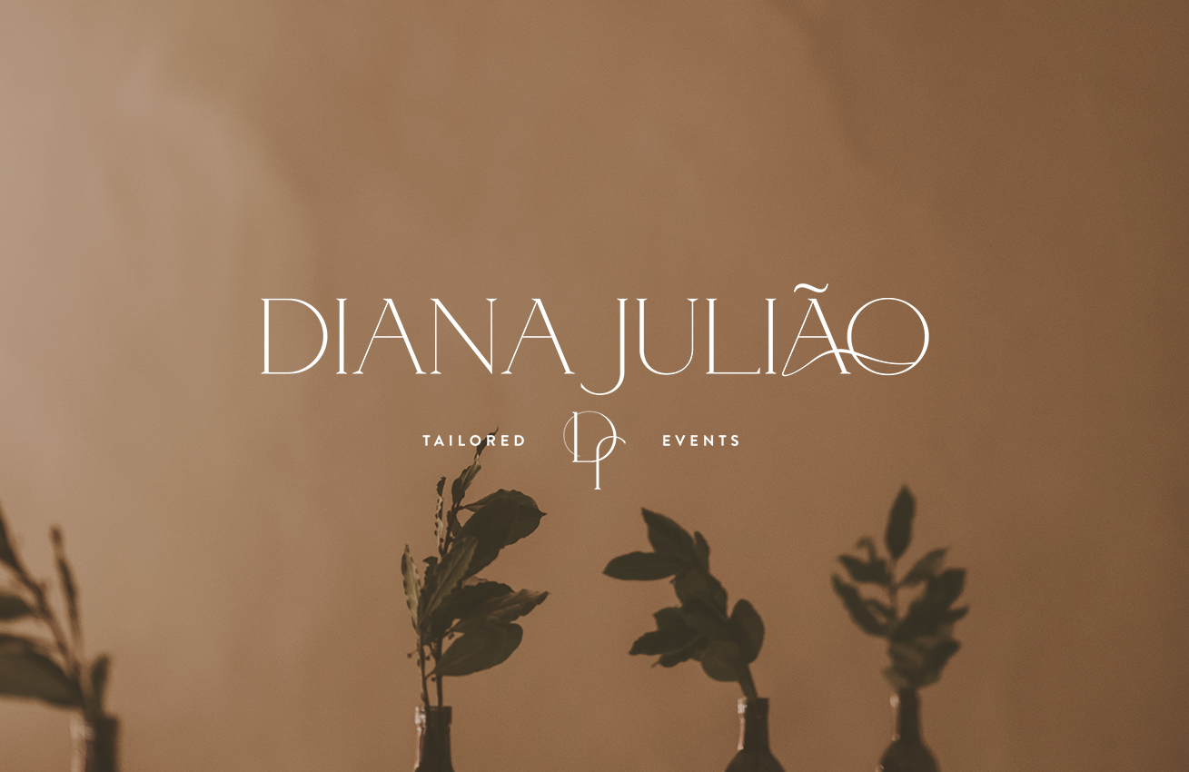 Branding e web design da marca Diana Julião Tailored Events - organização de casamentos.
