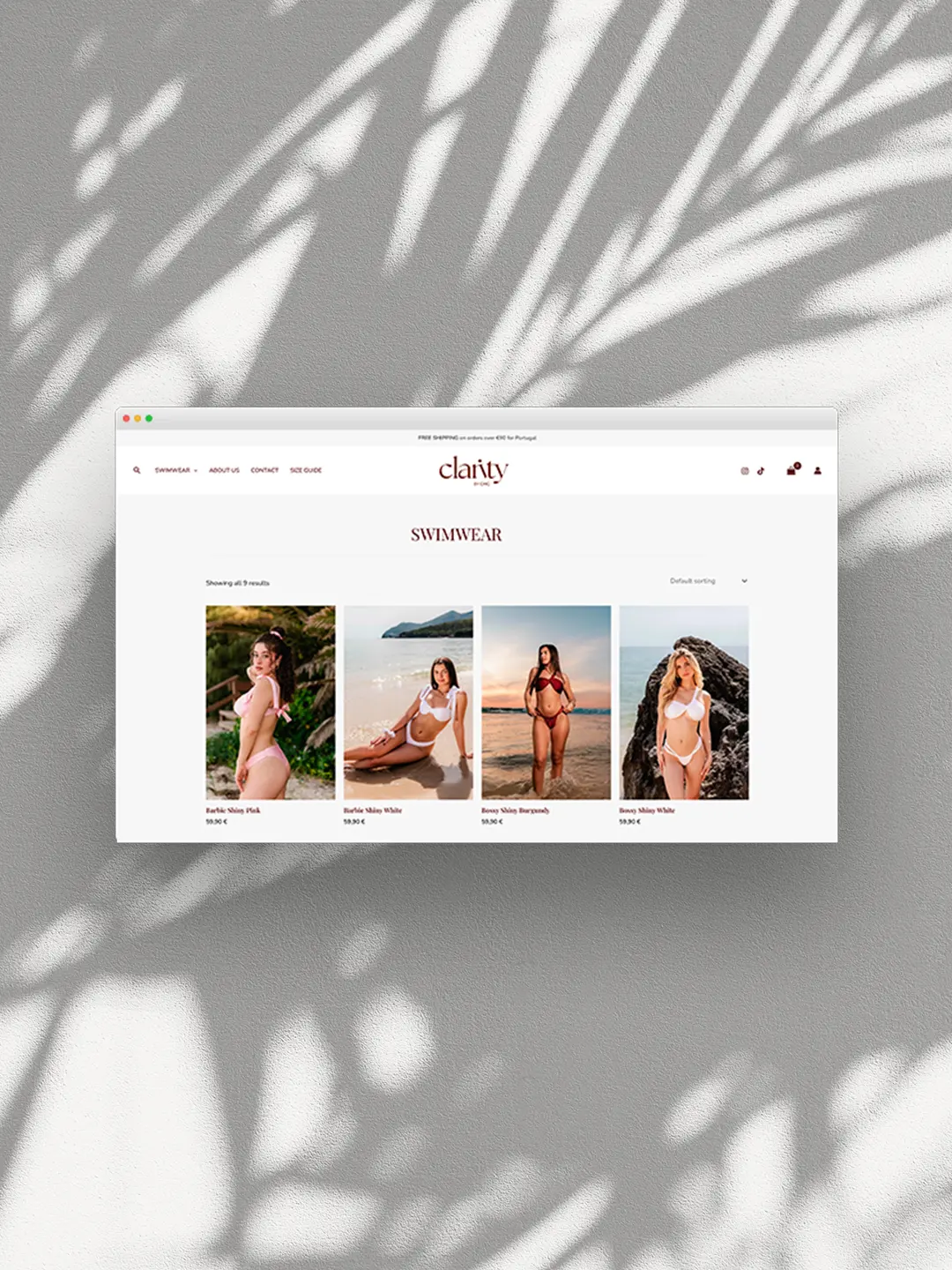 website e-commerce Clarity by GMC